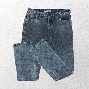 YMI Women's Charcoal Straight Leg Jeans